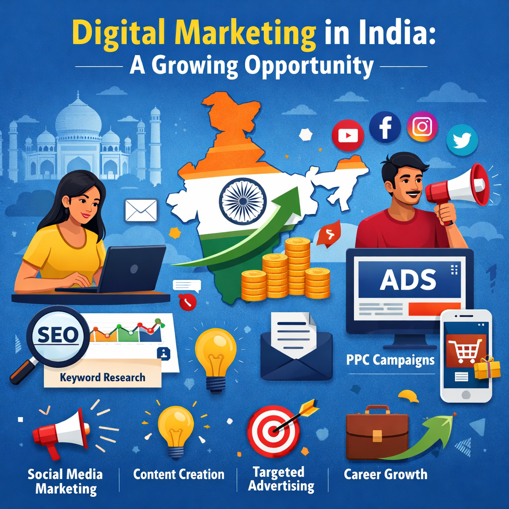 On-Page SEO infographic showing title tags, meta description, internal links and image optimization